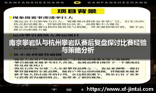 南京攀岩队与杭州攀岩队赛后复盘探讨比赛经验与策略分析